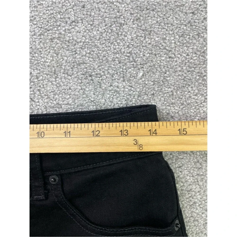 J. Crew Factory Jeans Women's 28 Black Wide Leg Cropped Slim Fit High Rise Denim